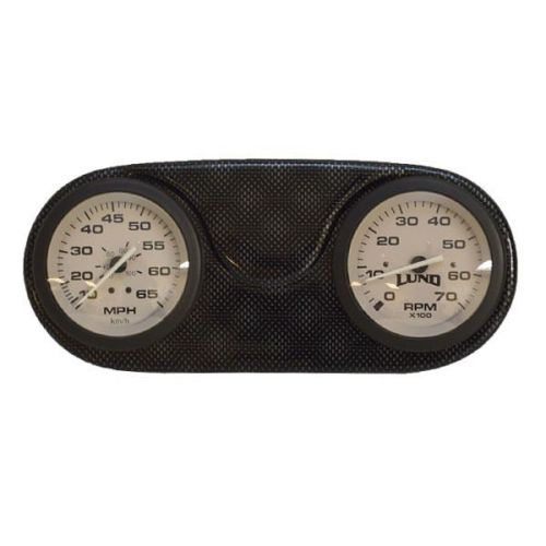 Lund 2108637 teleflex driftwood boat inboard / outboard gauge panel