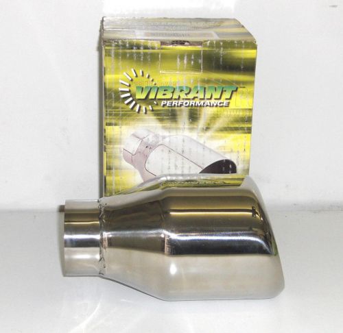 Vibrant performance exhaust tip stainless steel part #1221 nos / free shipping