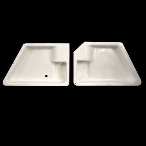 Sea ray 11 oem 260 sdn white plastic boat cockpit tub containers (set of 2)