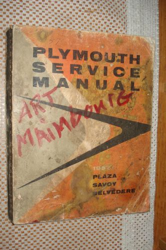 1957 plymouth shop manual original service book repair plaza belvedere savoy oem