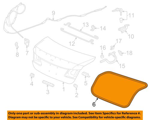 Honda oem 13-16 accord trunk lid-weatherstrip 74865t2a003