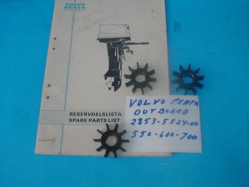 Volvo penta  outboard water pump impeller  550-600-700 rare 2853-5524-00