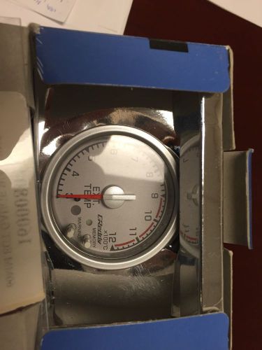 Greddy trust 60mm silver face egt gauge w/peak hold  rare! brand new in box!!!