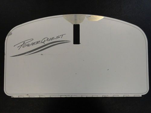 Powerquest aluminum off white / grey glove box door 21&#034; x 11 7/8&#034; marine boat