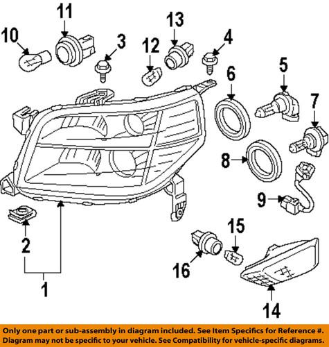 Honda oem 33102s9va11 headlamp-socket & wire