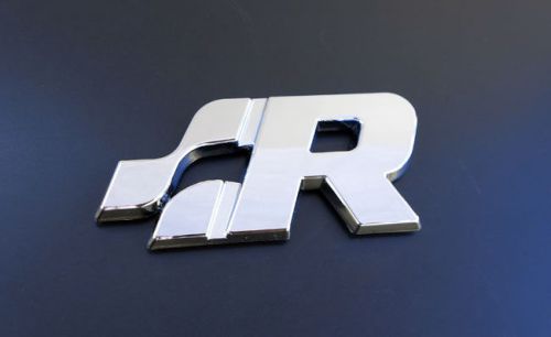 Vw-golf jetta mk1 mk2 mk3 mk4 mk5 mk6 rline r line badge emblem gti r32 chrome 5