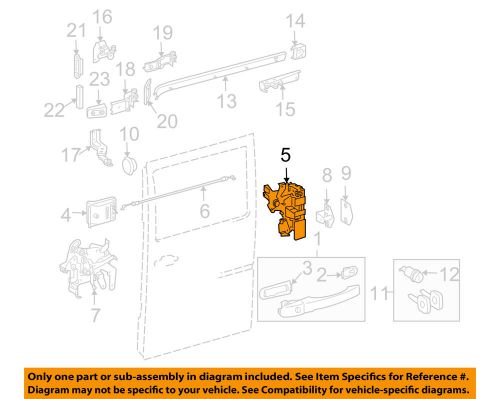 Dodge chrysler oem 03-09 sprinter 2500 sliding door-lock 5104357aa