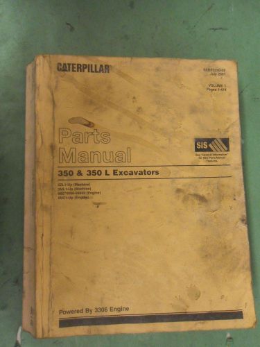 Caterpillar 350 350 l excavator parts book catalog  manual