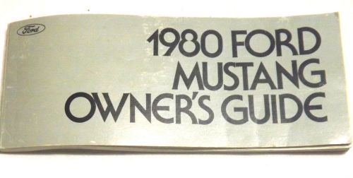 1980 ford mustang owners guide manual