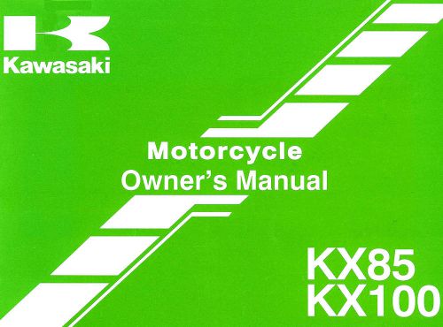 2003 kawasaki kx85 &amp; kx100 motocross motorcycle owners manual -kx85 &amp; kx100