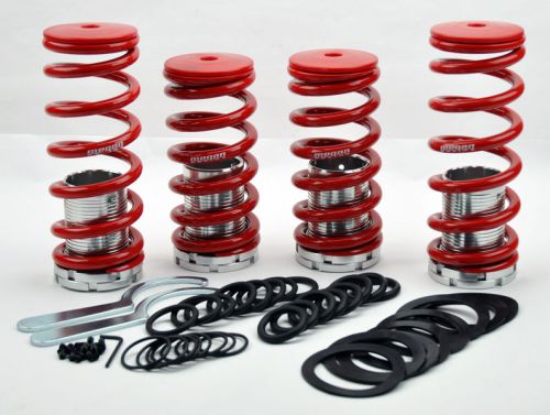 Honda accord adj. red suspension coilovers lowering springs kit megan racing