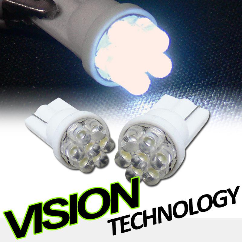 2pc super white t10 wedge 7x led interior/glove box/dome/map light lamp bulbs