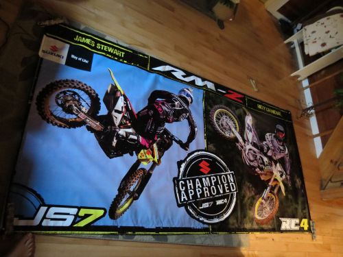 Oem suzuki rm-z james stewart dealership banner poster vinyl dealer