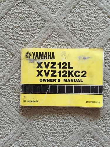 1984 yamaha motorcycle xvz12l xvz12kc2 owner&#039;s manual owners xvz 12 l kc2