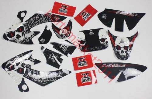 3m sikspak decals graphics crf50 crf 50 bikes honda / thumpstar ssr sdg emblems