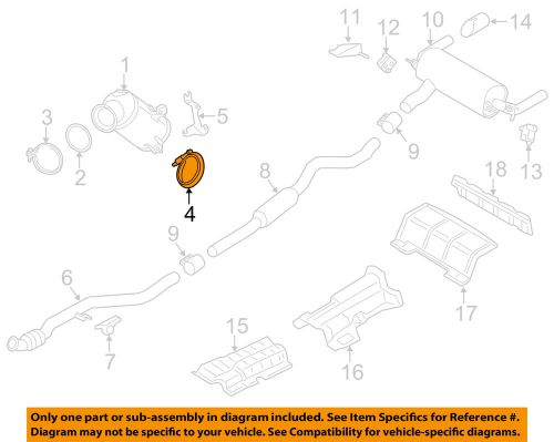 Bmw oem 12-15 335i 3.0l-l6-converter &amp; pipe retainer ring 18307620349