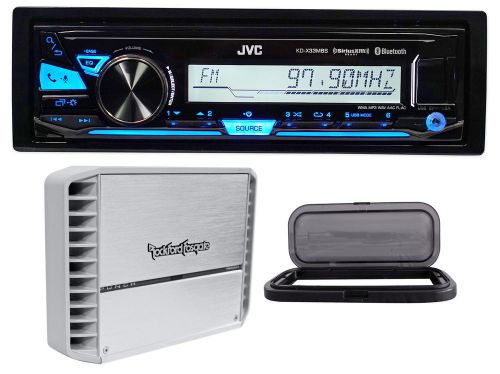 Rockford fosgate punch pm400x4 400w marine boat 4ch amplifier amp+receiver+guard