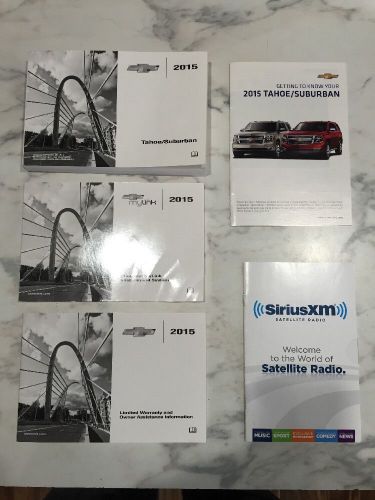 2015 chevy tahoe / suburban trucks owners manual factory oem siriusxm lot om-002