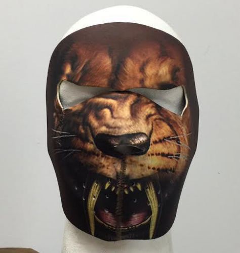 Saber tooth neoprene ski mask full motorcycle biker face mask reversible new