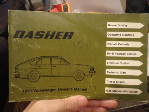 1979 volkswagen vw dasher 1979 owners manual