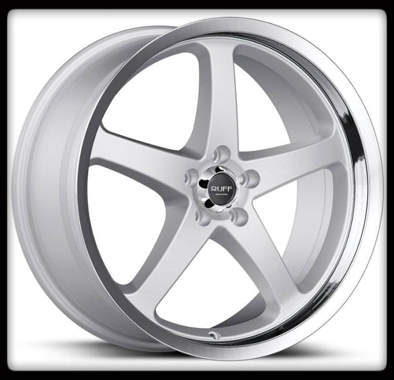 18" x 8" ruff racing r357 hyper silver machined 335 cts lr4 370z a6 wheels rims