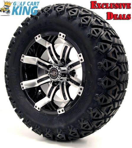 12&#034; madjax octane machine/black wheel and 23x10.5-12 golf cart 6-ply tire combo