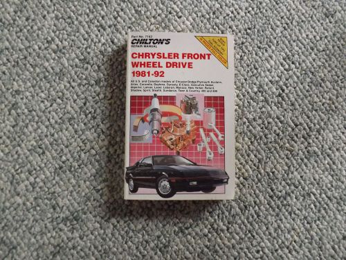 Chiltons manual, chrysler front wheel drive 1981-1992