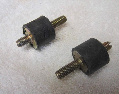 (two) rubber  vibration &amp; shock  insulators-5/16&#034; x 18 tpi- 2&#034; long 1&#034; o.d.