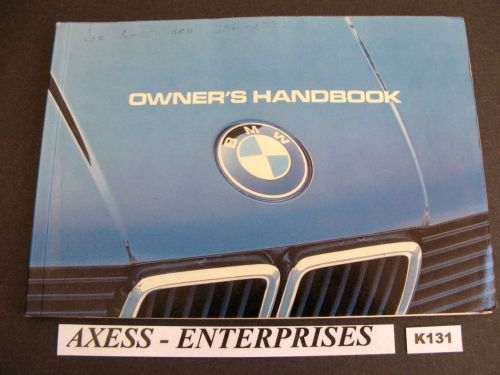 1983 - 1984 bmw (e30) 3-series 318 i 318i owners manual drivers handbook # k131