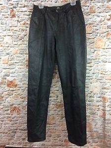 Women&#039;s posted smooth  leather motorcycle pants size 11, waist 31, inseam 34