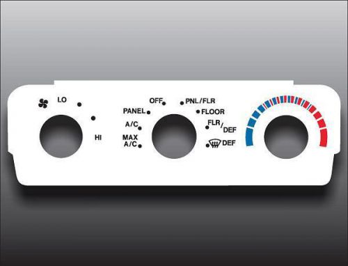 1995-2001 ford contour white heater control switch overlay hvac