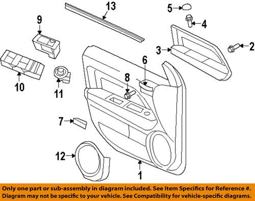 Mopar oem 56040691ad door window switch panel/door component