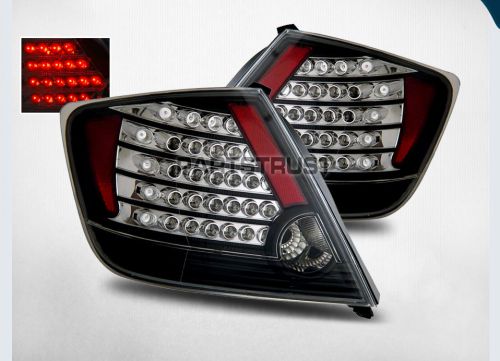 05-10 scion tc black led tail lights driver passenger rear lamps lh rh assembly