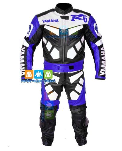 Yamaha r6 blue black motorcycle racing leather suit/jacket men, jacket trousers