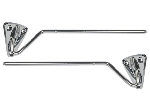 New 1961-66 ford pickup sunvisor brackets-arms lh rh f100 f250 f350 truck chrome