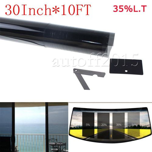 2ply 30&#034; x 10ft 35% vlt black car home glass window tint tinting film vinyl roll