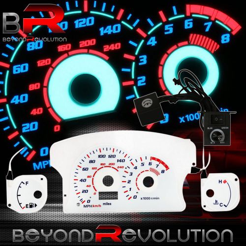 Indiglo reverse glow gauge dash face mph w/ rpm for 2000-2004 eclipse spyder l4