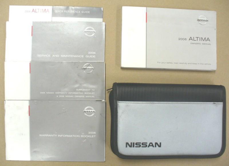 2006 nissan altima original owner’s manual set - used