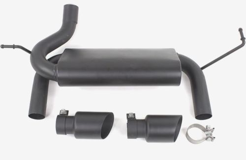 Jeep jk wrangler 2007-2015 black ceramic coated dual exhaust system polish tips