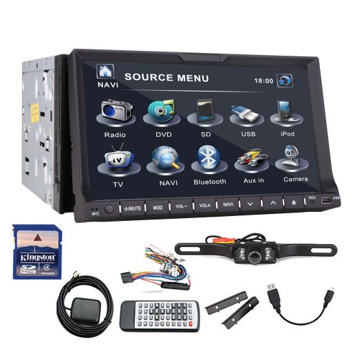 2015 7&#034; hd 2 din car gps navi stereo dvd player touch screen bluetooth tv+camera