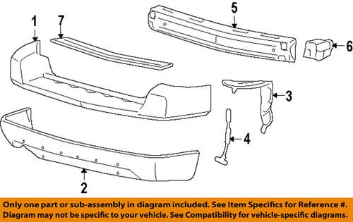 Ford oem 6f9z17k835baptm rear bumper-lower cover