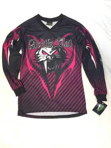 Arctic cat women&#039;s team arctic snowmobile or atv jersey - pink / black 5239-89*