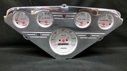 1955 1956 1957 1958 1959  chevy truck gauge cluster street rod white metric