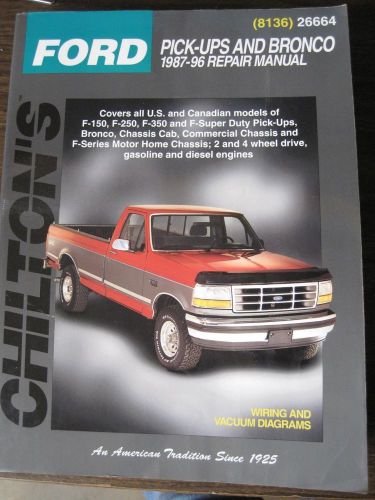 Buy Ford Pick-ups And Bronco 1987-1996 Repair Manual In Cashton 