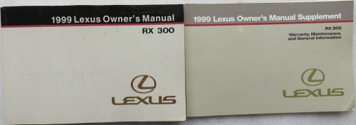 1999 lexus rx300 factory owners manual dealership oem book owner&#039;s rx 300