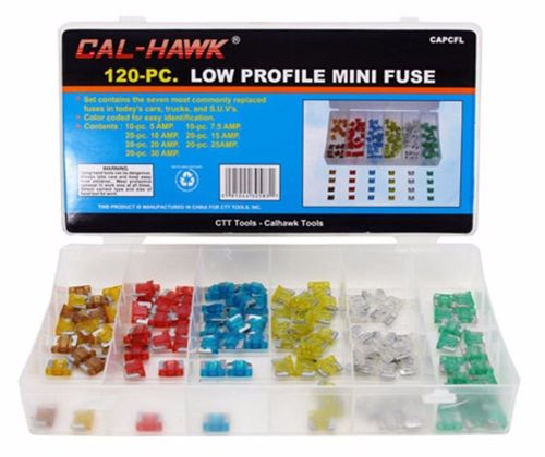 120pc assorted low profile mini auto car truck suv fuse set 5 - 30 amp fuses