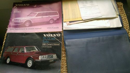 1985 volvo gl, dl, gle, turbo owners manual and warranty info