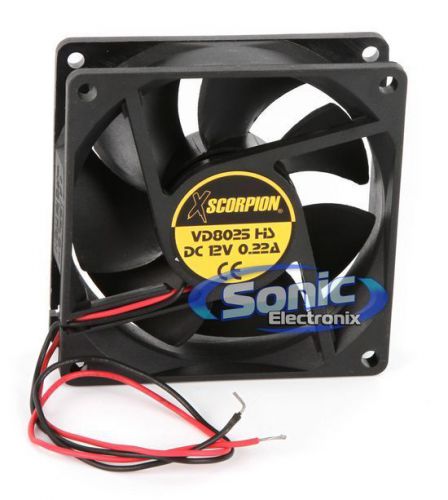 Xscorpion fan3 12-volt 3&#034; square rotary amplifier/amp cooling fan