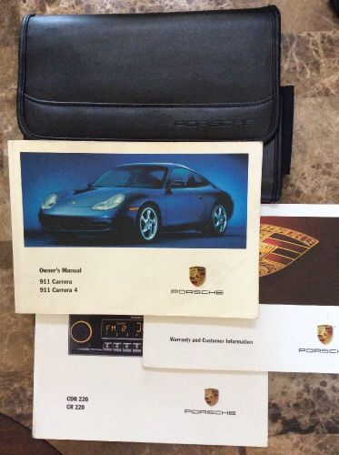 2000 porsche 996 911 carrera 4 owner manual radio driver book leather pouch set