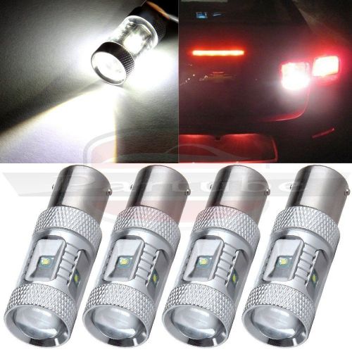 Super bright 4x white cree 1156 ba15s 7506 6-3535 smd led bulb turn signal light